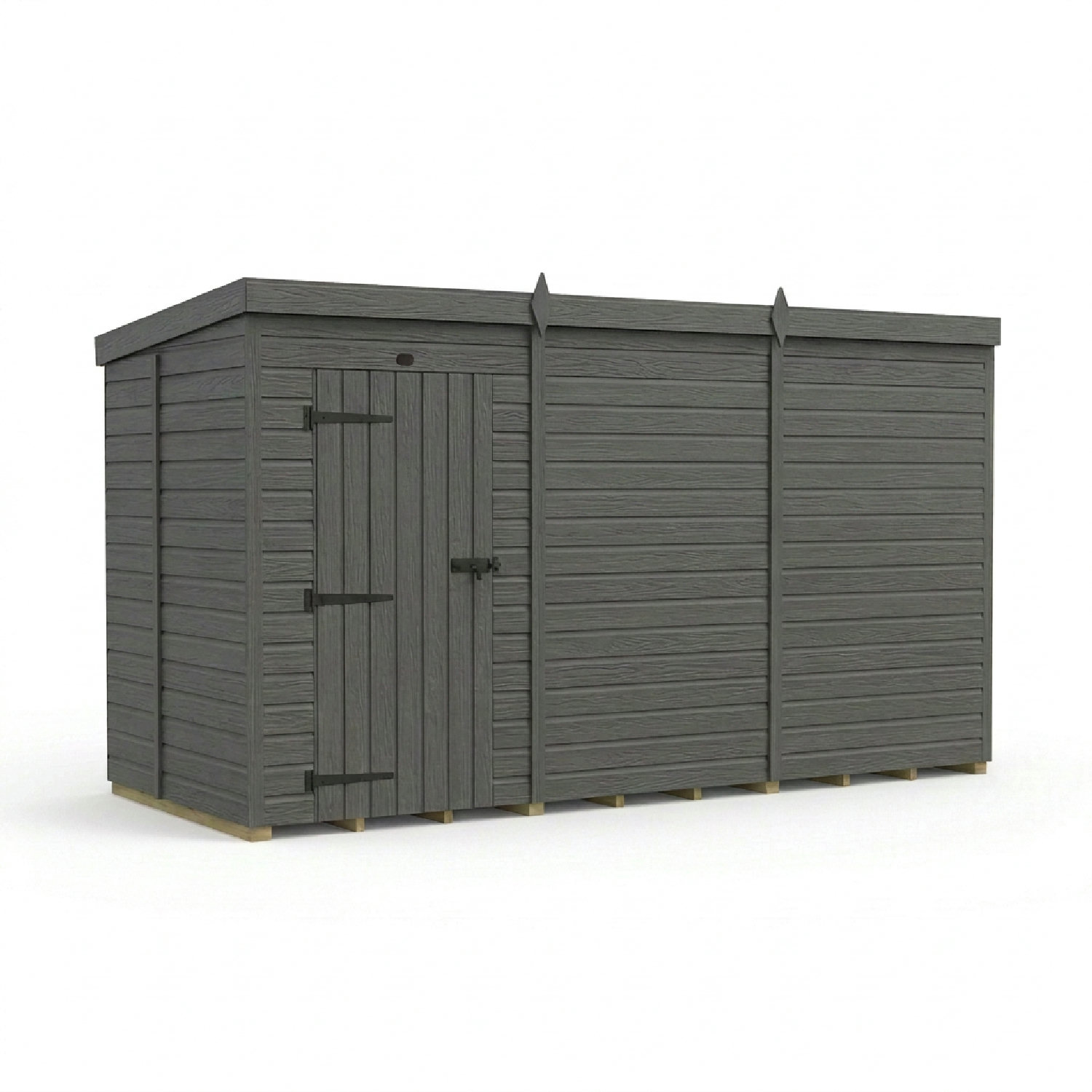 12x5 Pent Composite Shed (Single Door, No Windows)
