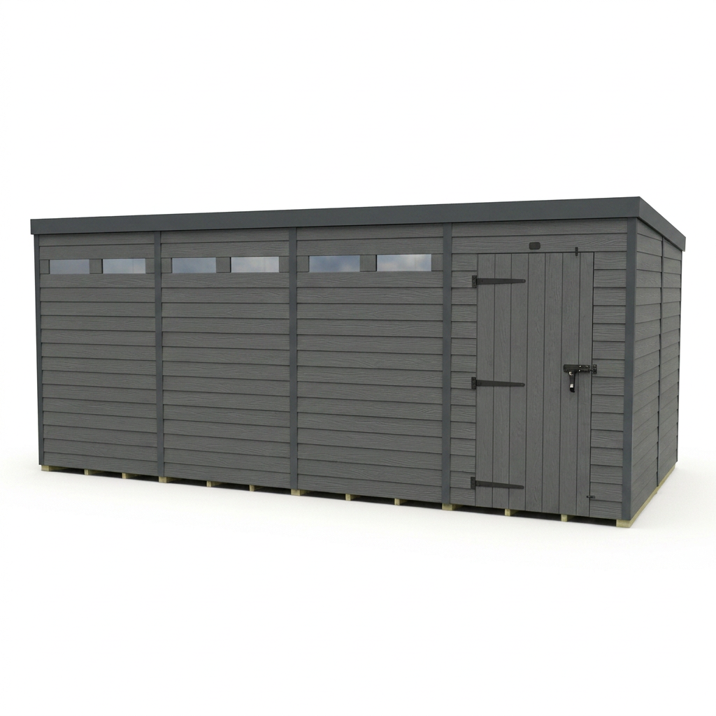 16x8 Composite Pent Security Shed