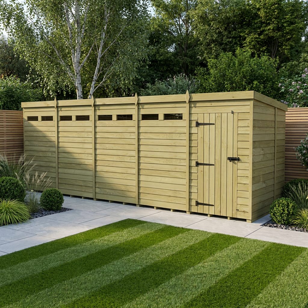20 x 7 Security Pent Shed