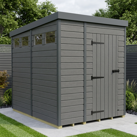 6x8 Composite Pent Security Shed