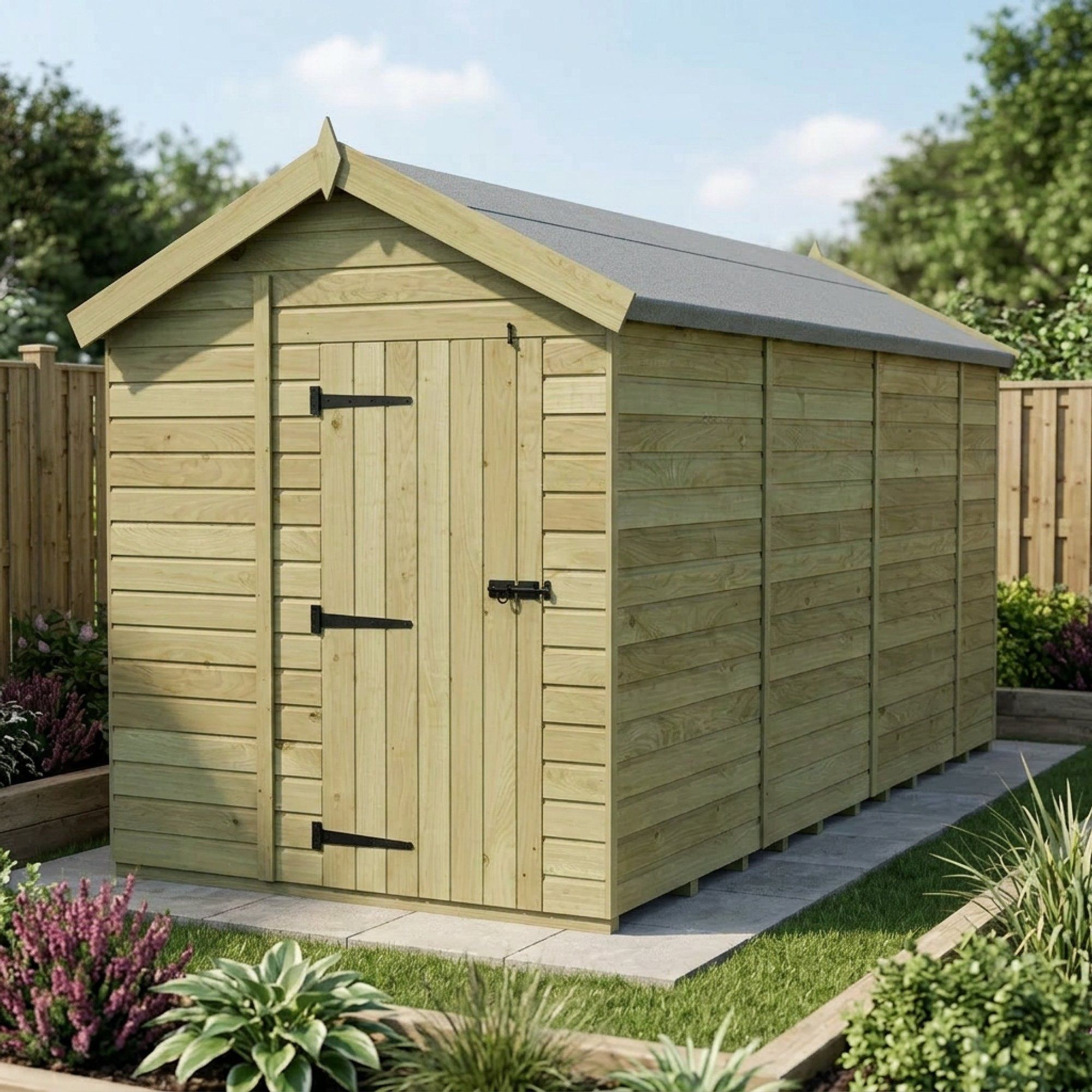 6 x 13 Apex Shed (Single Door, No Windows)