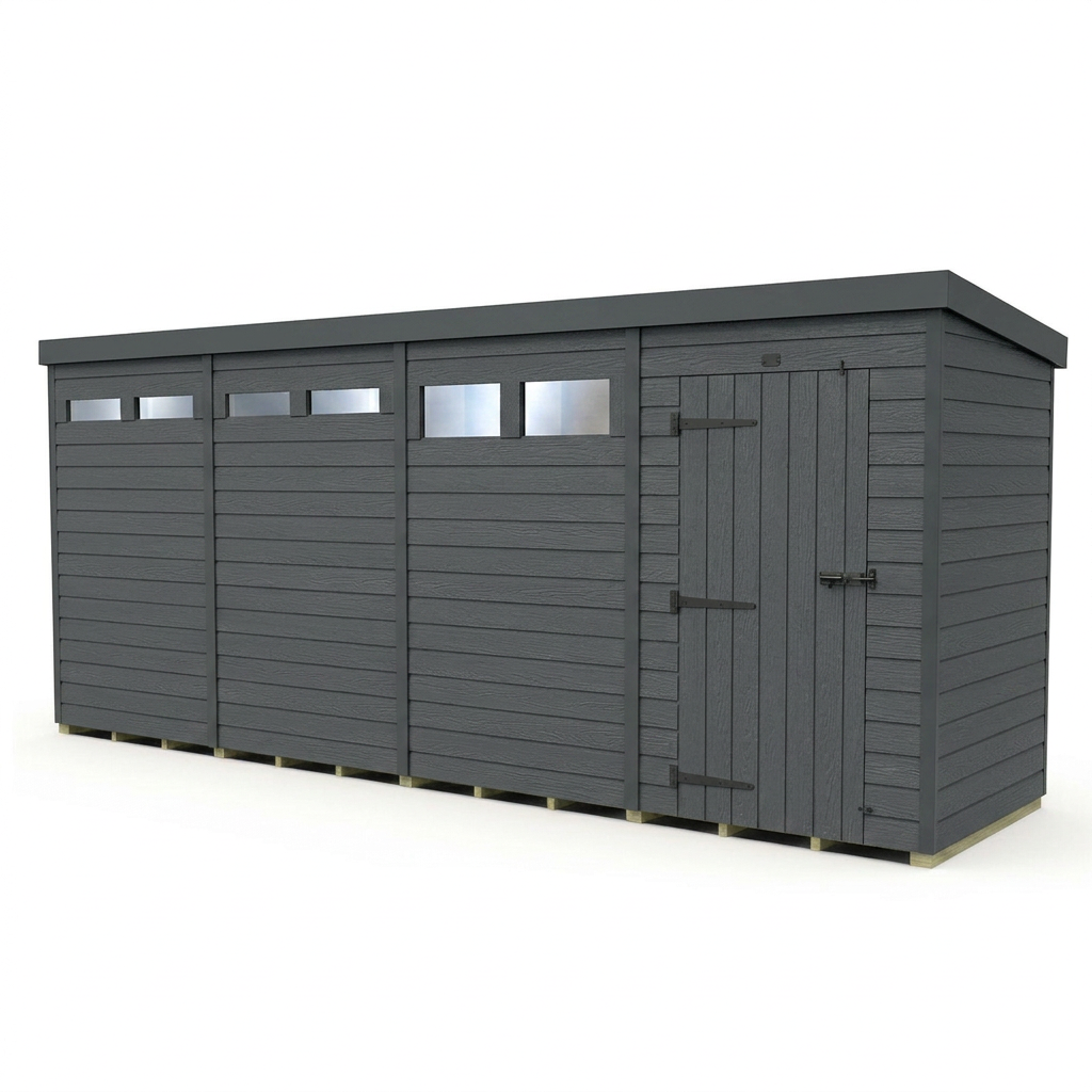 16x4 Composite Pent Security Shed