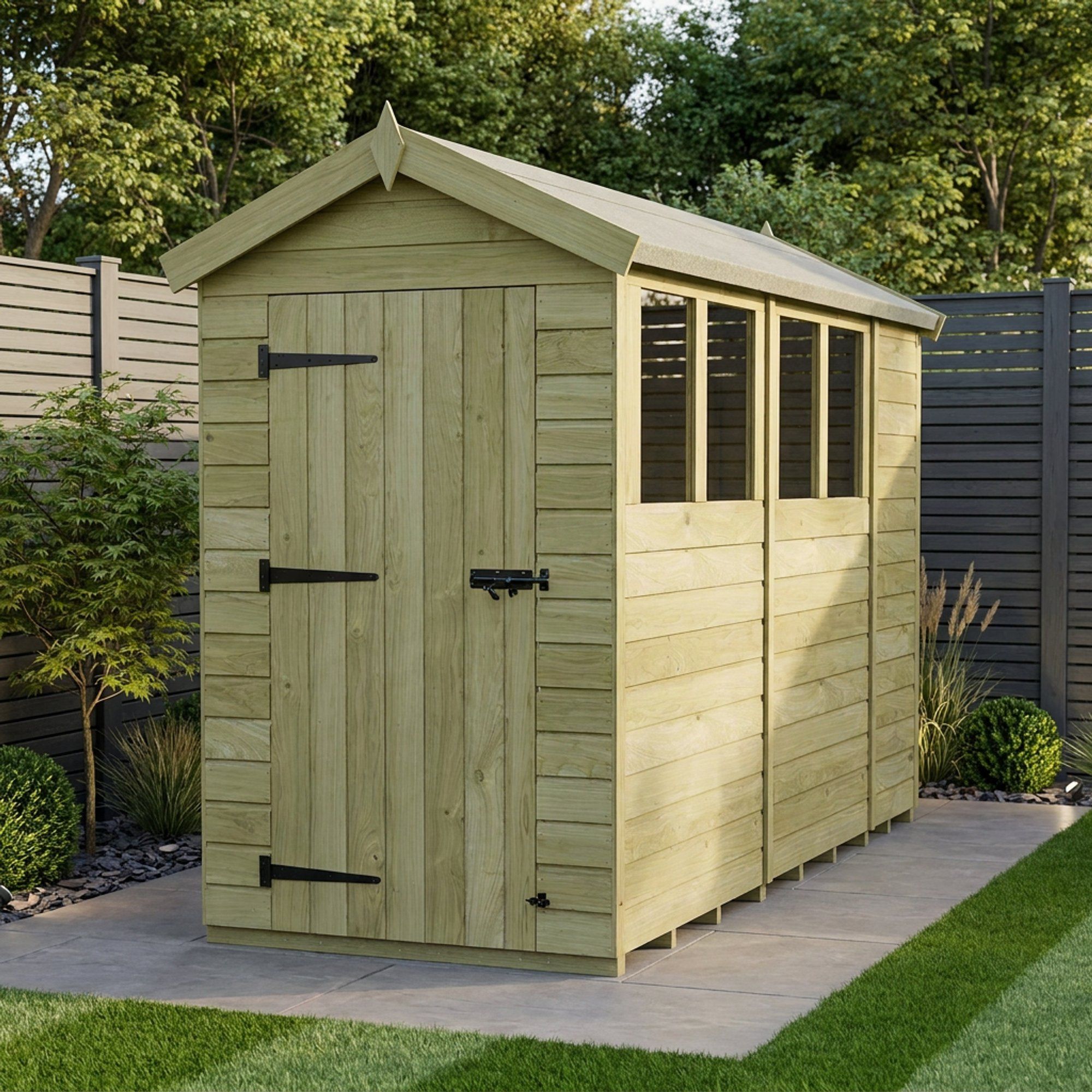 4 x 10 Apex Shed (Single Door, With Windows)