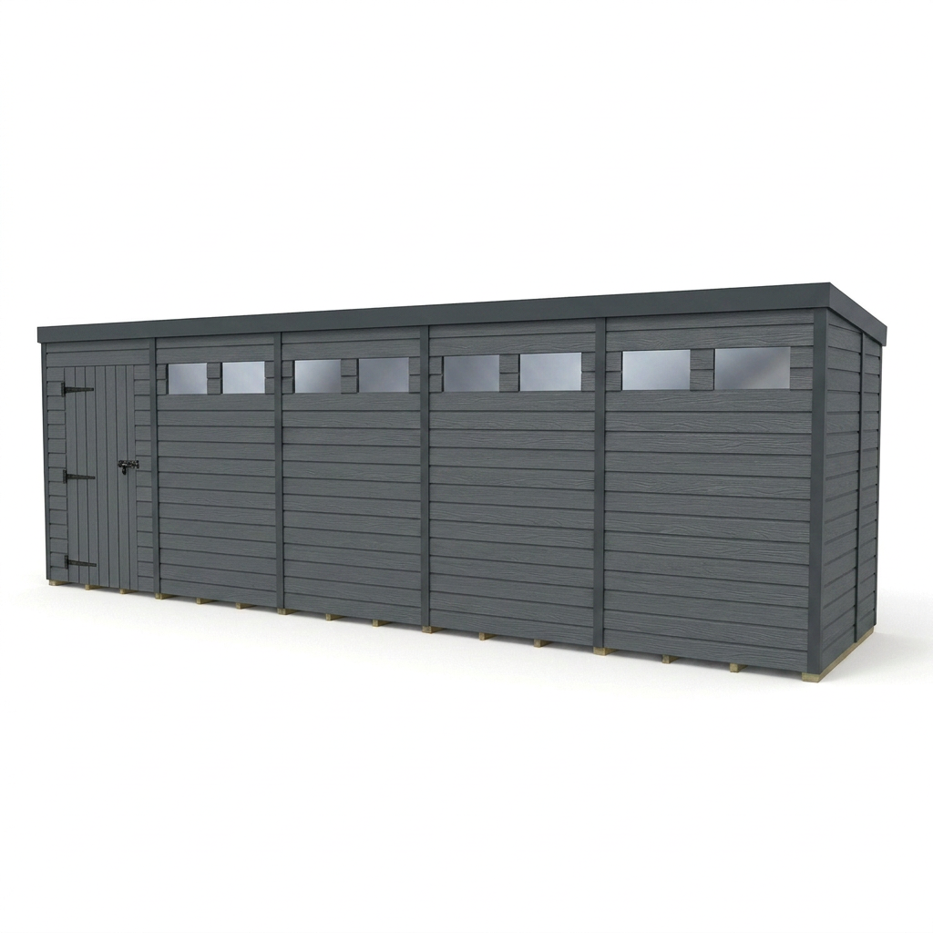 20x5 Composite Pent Security Shed