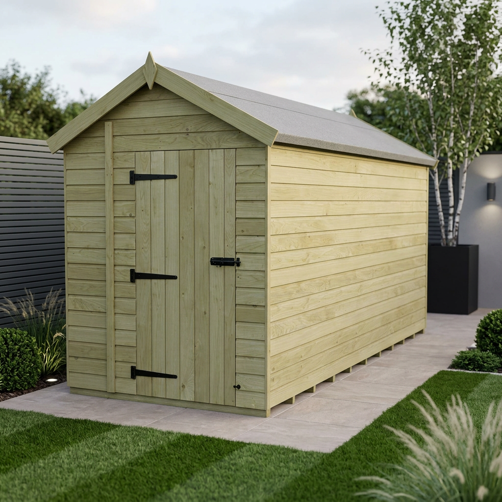 6 x 20 Apex Shed (Single Door, No Windows)