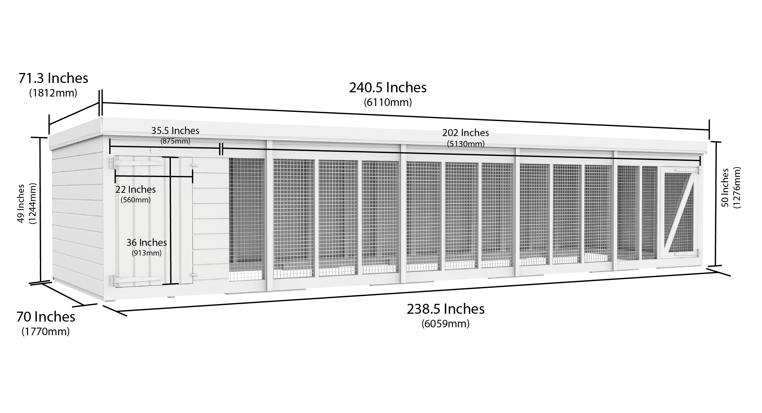 20 x 6 Dog Kennel And Run