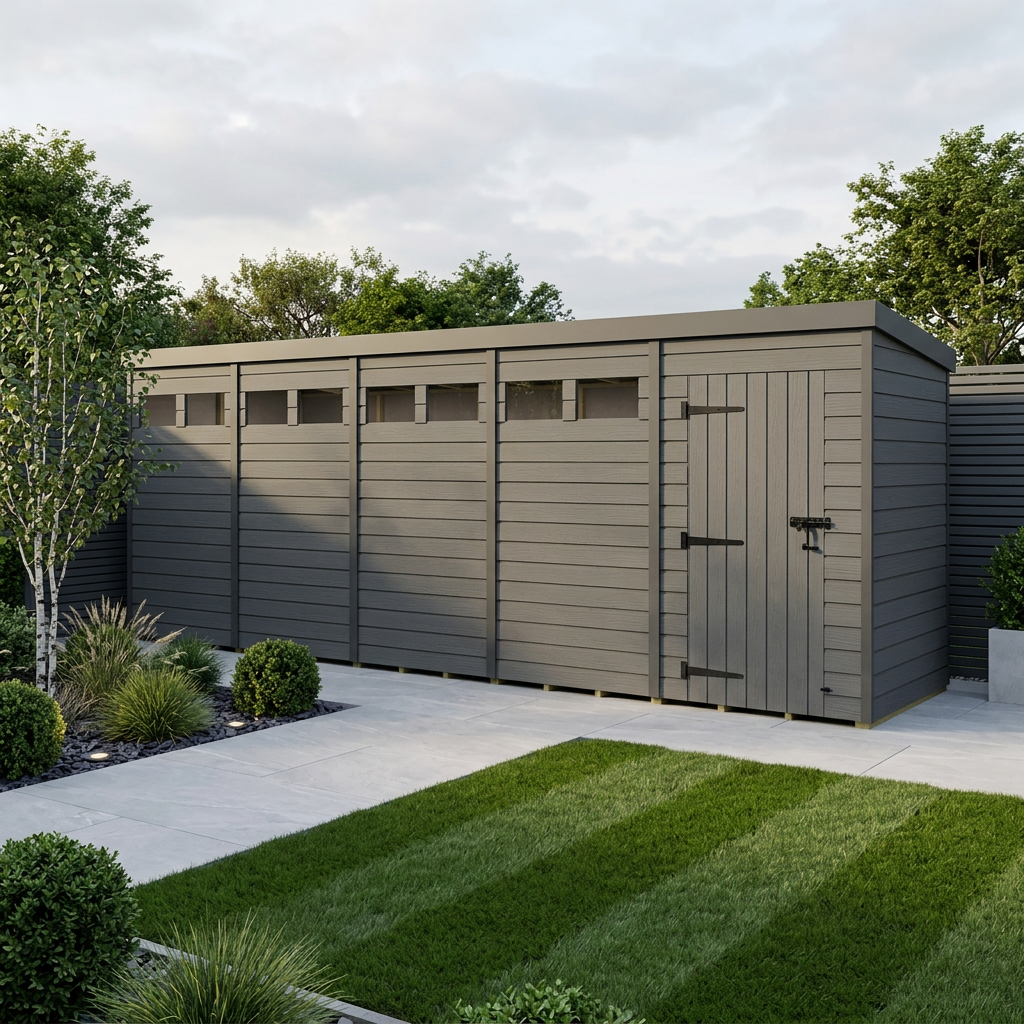 20x4 Composite Pent Security Shed