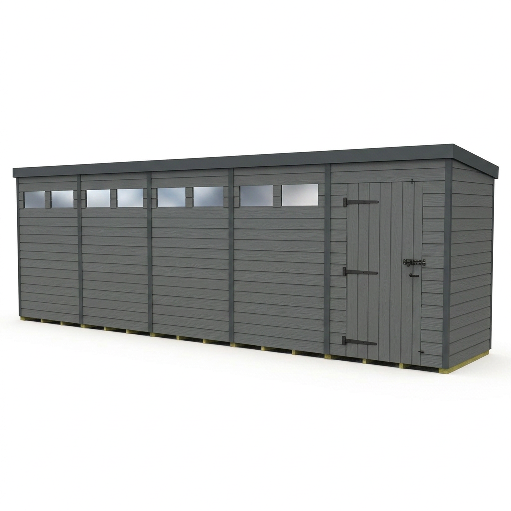 20x4 Composite Pent Security Shed
