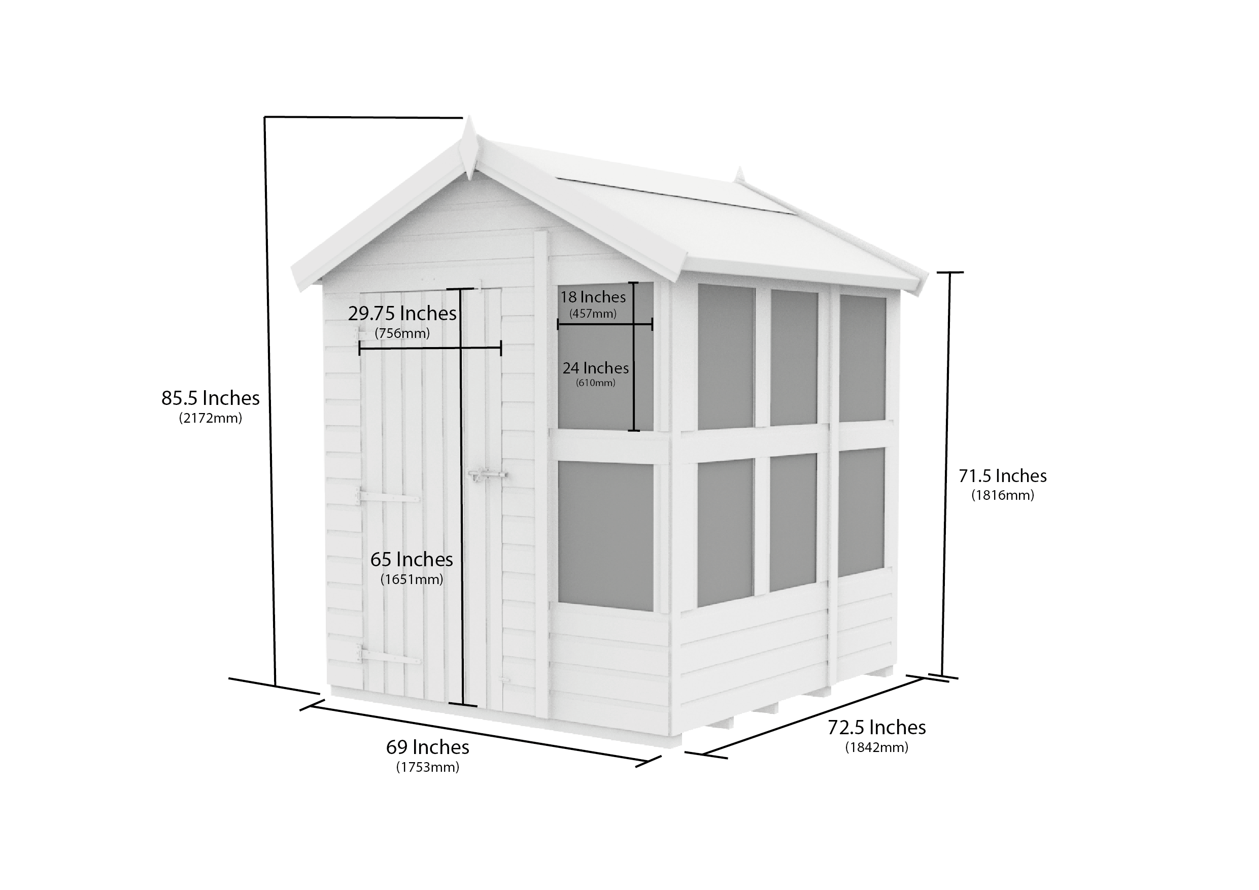 6 x 6 Apex Potting Shed