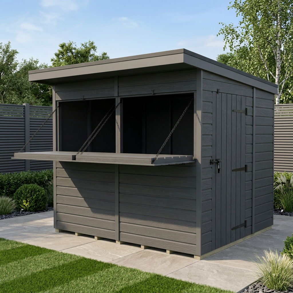 8x8 Composite Outdoor Garden Bar