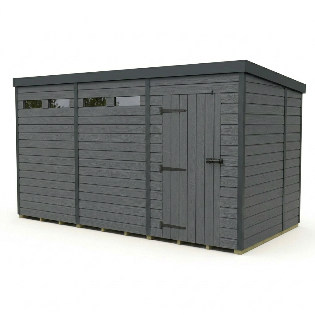 12x7 Composite Pent Security Shed