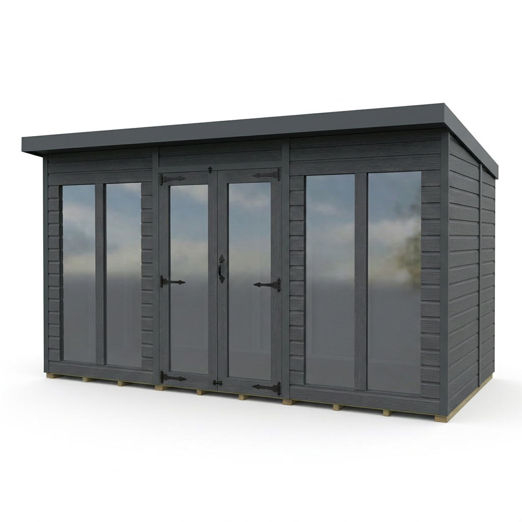 13x9 Composite Pent Full Height Summer House