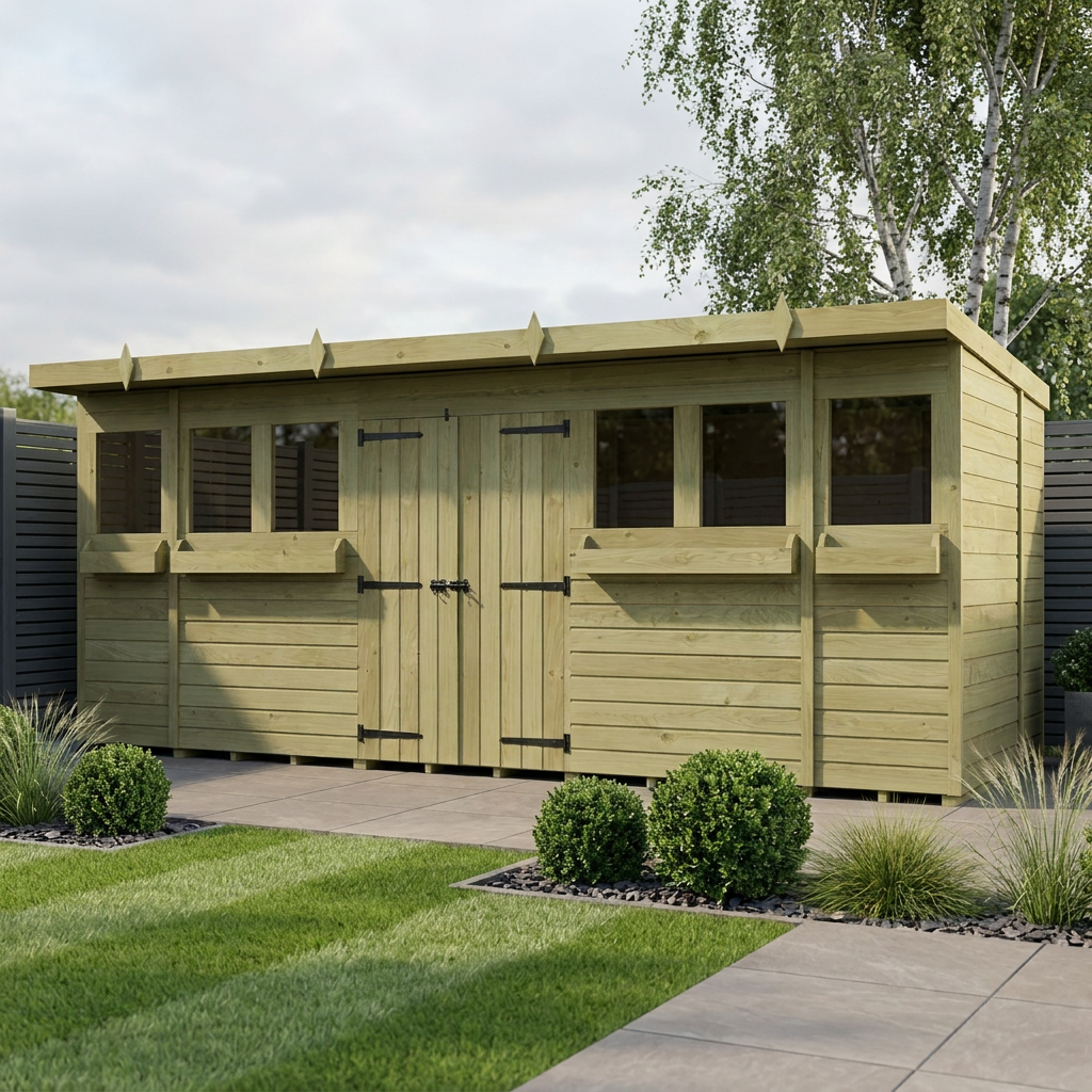 16 x 7 Summer Pent Shed