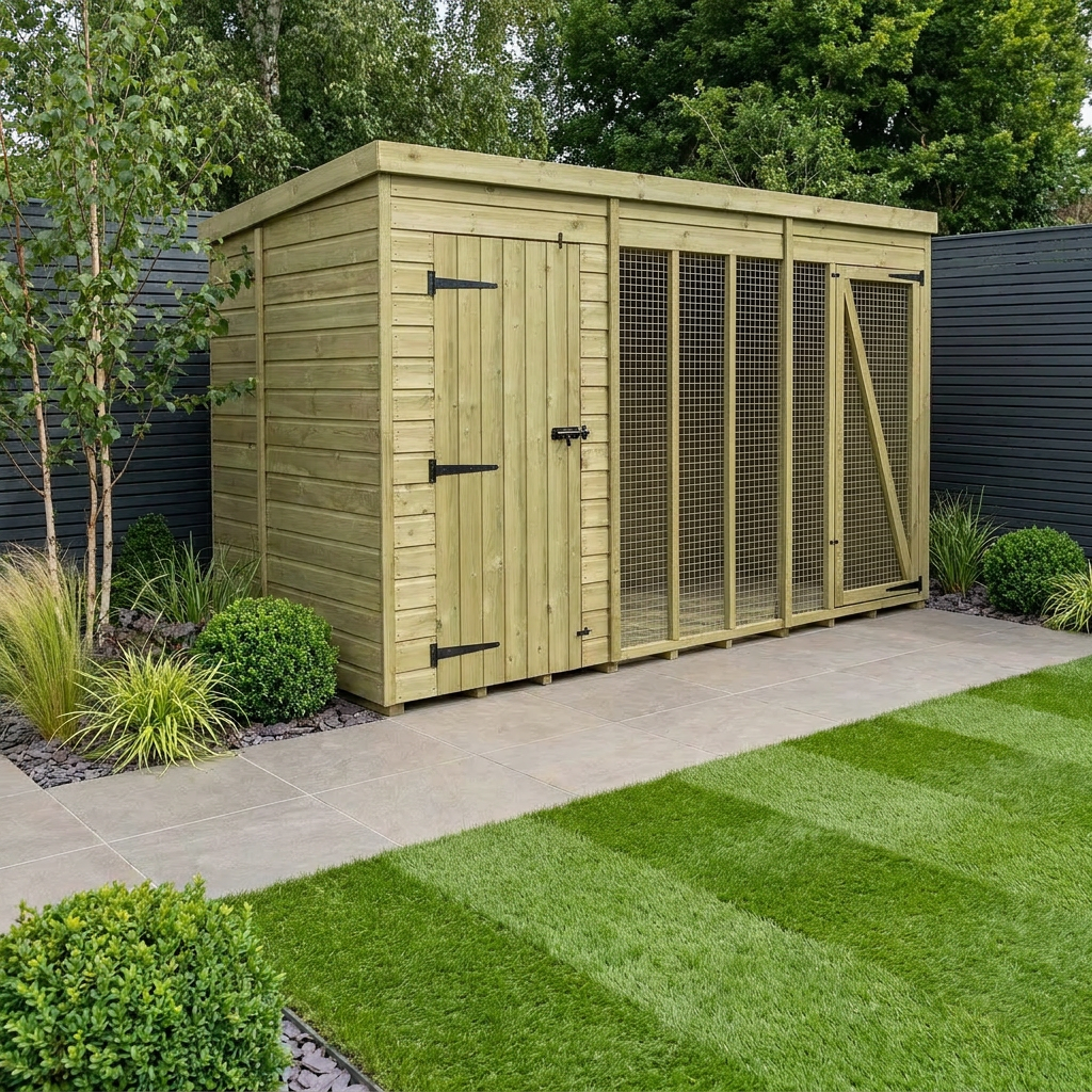 12 x 6 Dog Kennel And Run (Full Height)