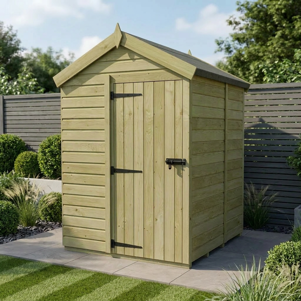 5 x 5 Apex Shed (Single Door, No Windows)