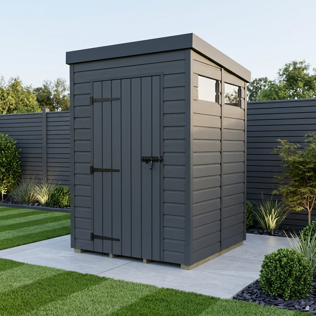 4x4 Composite Pent Security Shed