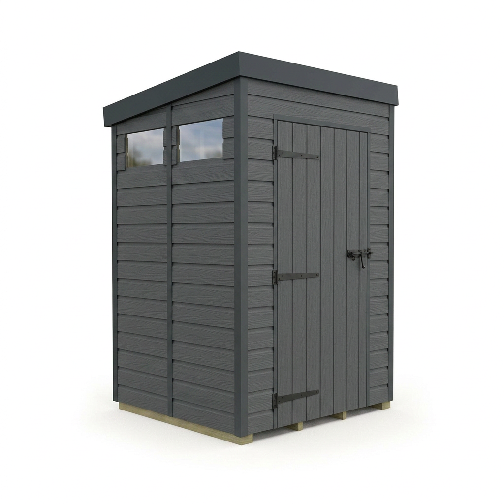 4x4 Composite Pent Security Shed
