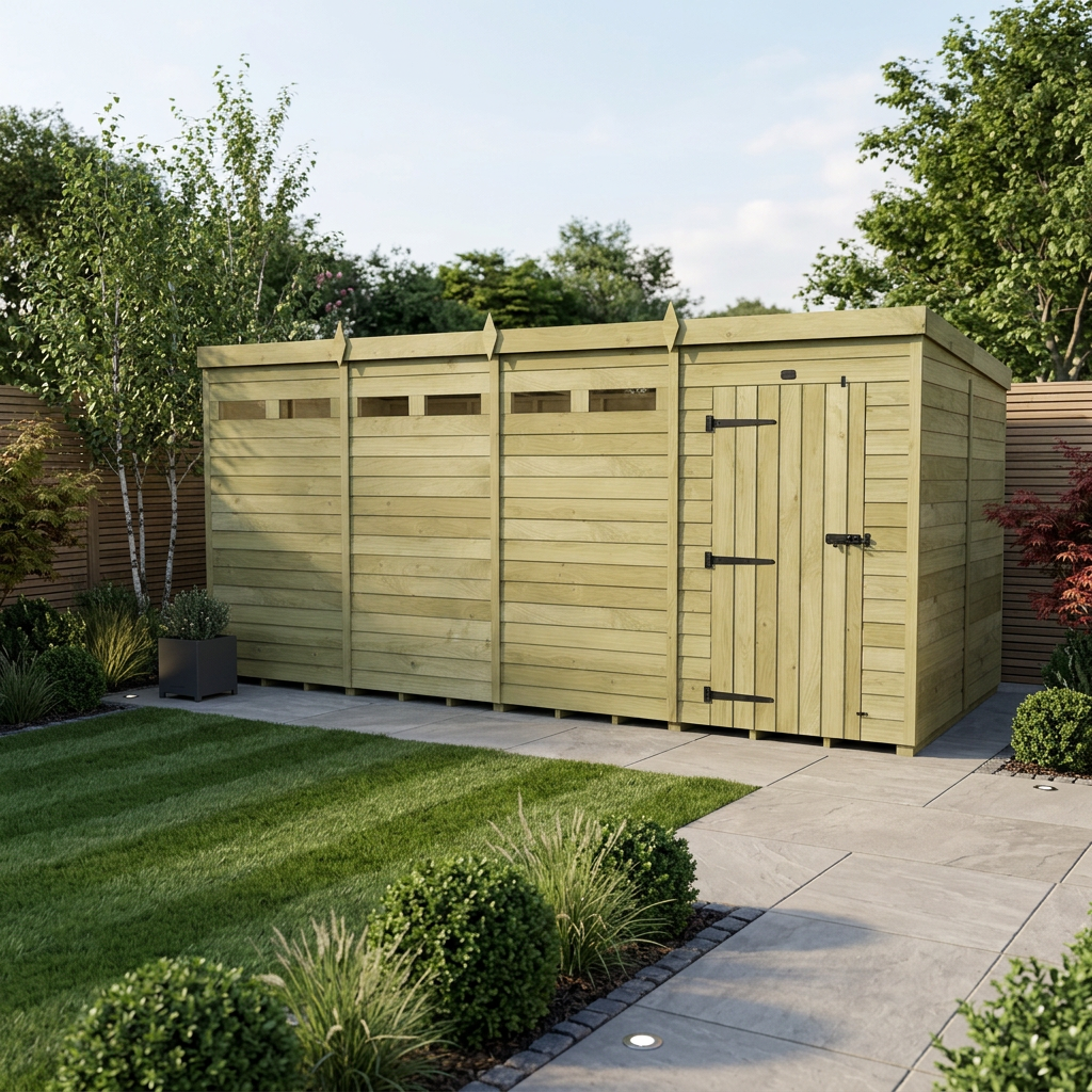 16 x 8 Security Pent Shed