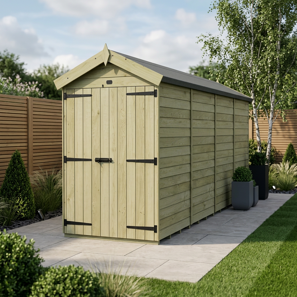 4 x 16 Apex Shed (Double Door, No Windows)