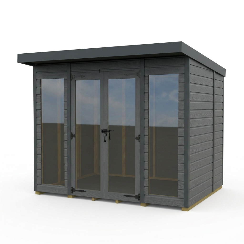 6x5 Composite Pent Full Height Summer House