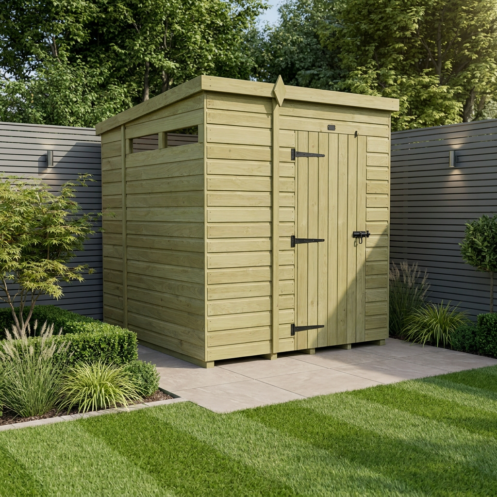 6 x 6 Security Pent Shed
