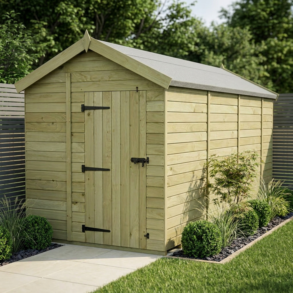 7 x 14 Apex Shed (Single Door, No Windows)