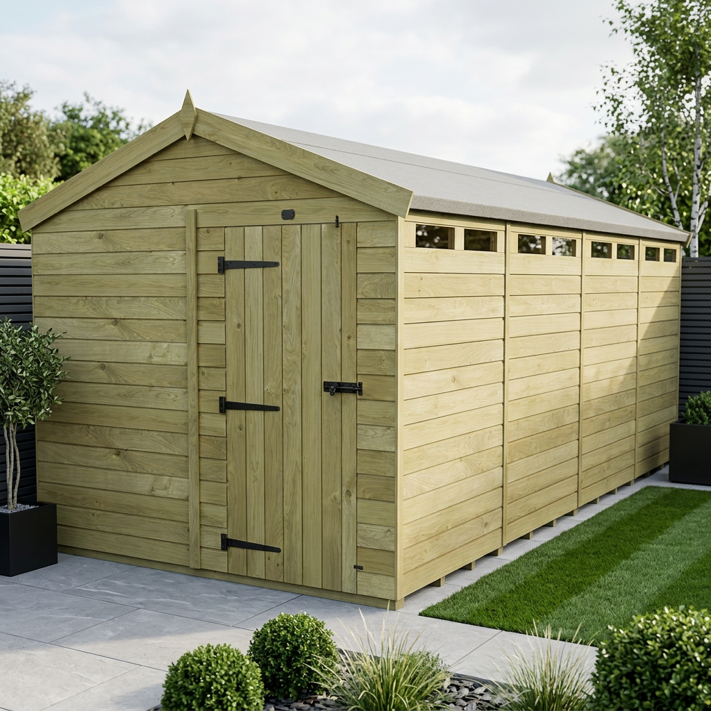 8 x 20 Apex Security Shed