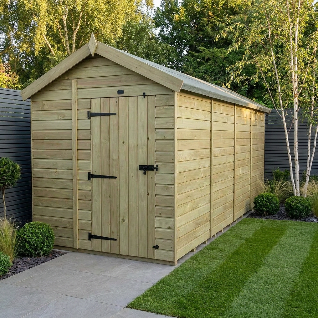 7 x 19 Apex Shed (Single Door, No Windows)