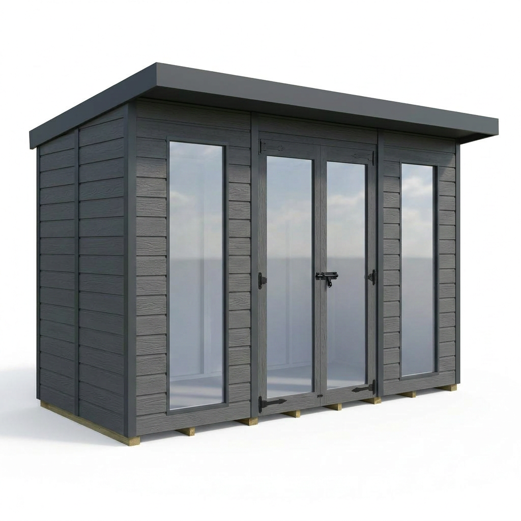 11x4 Composite Pent Full Height Summer House