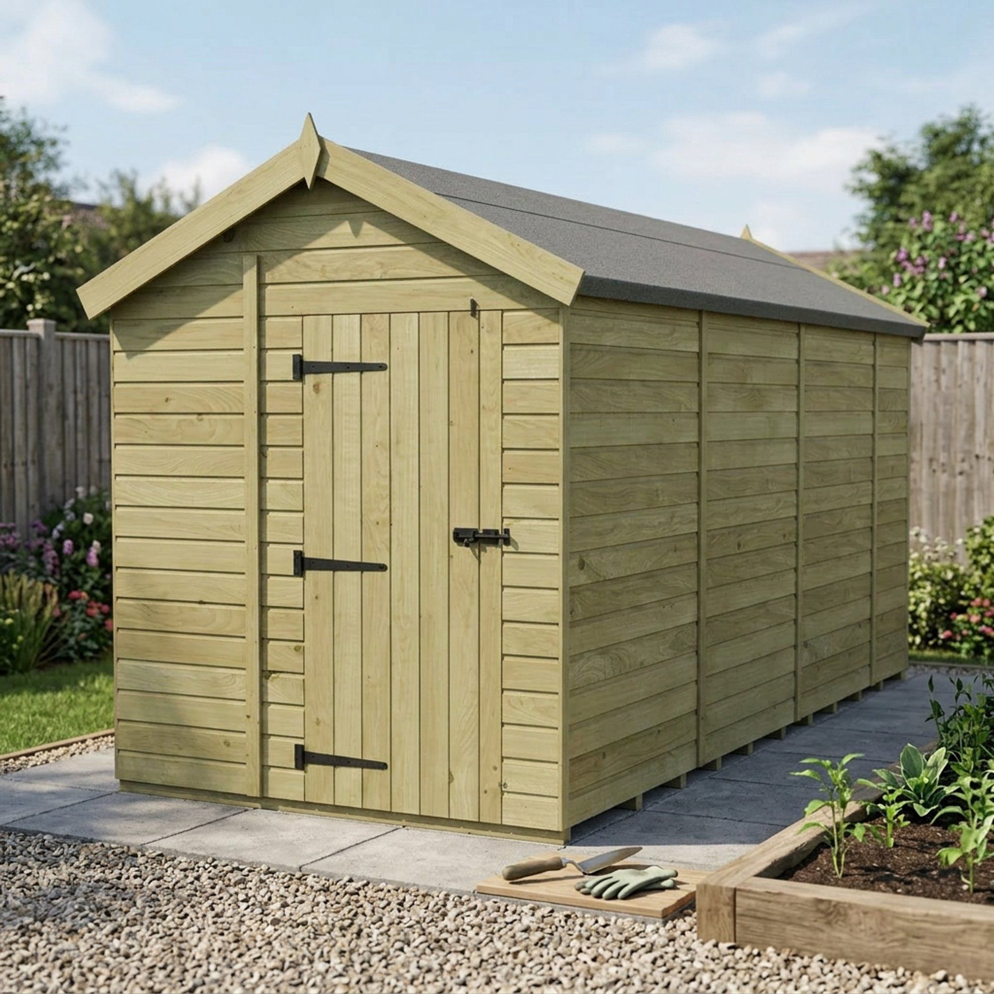 7 x 13 Apex Shed (Single Door, No Windows)