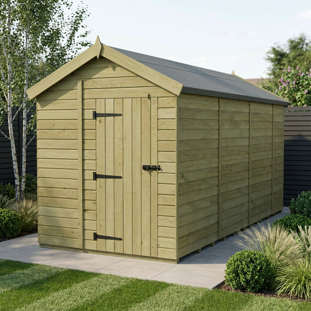 7 x 13 Apex Shed (Single Door, No Windows)