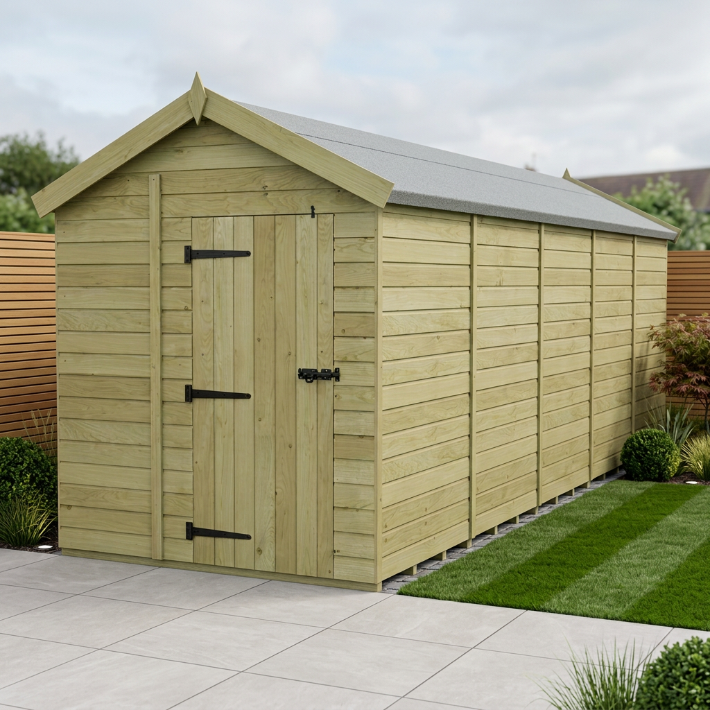 7 x 20 Apex Shed (Single Door, No Windows)