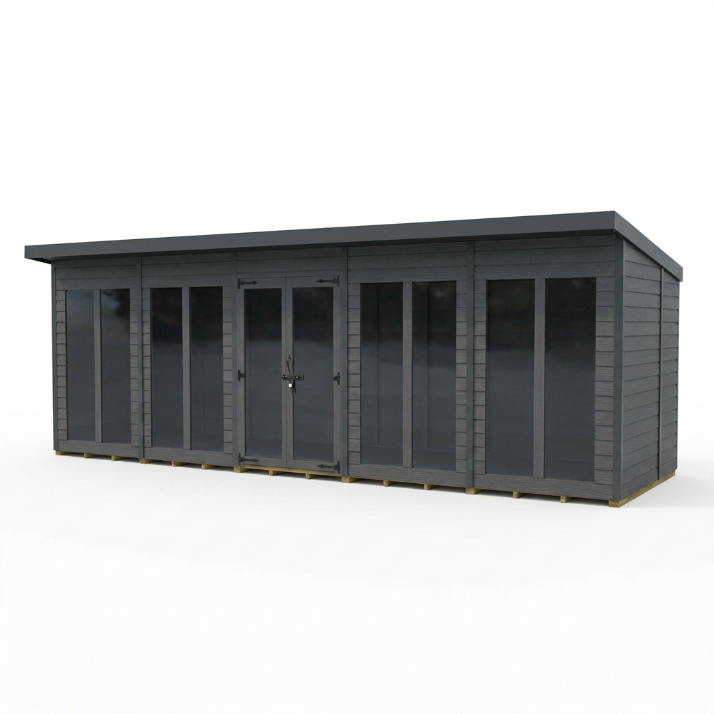 20x10 Composite Pent Full Height Summer House