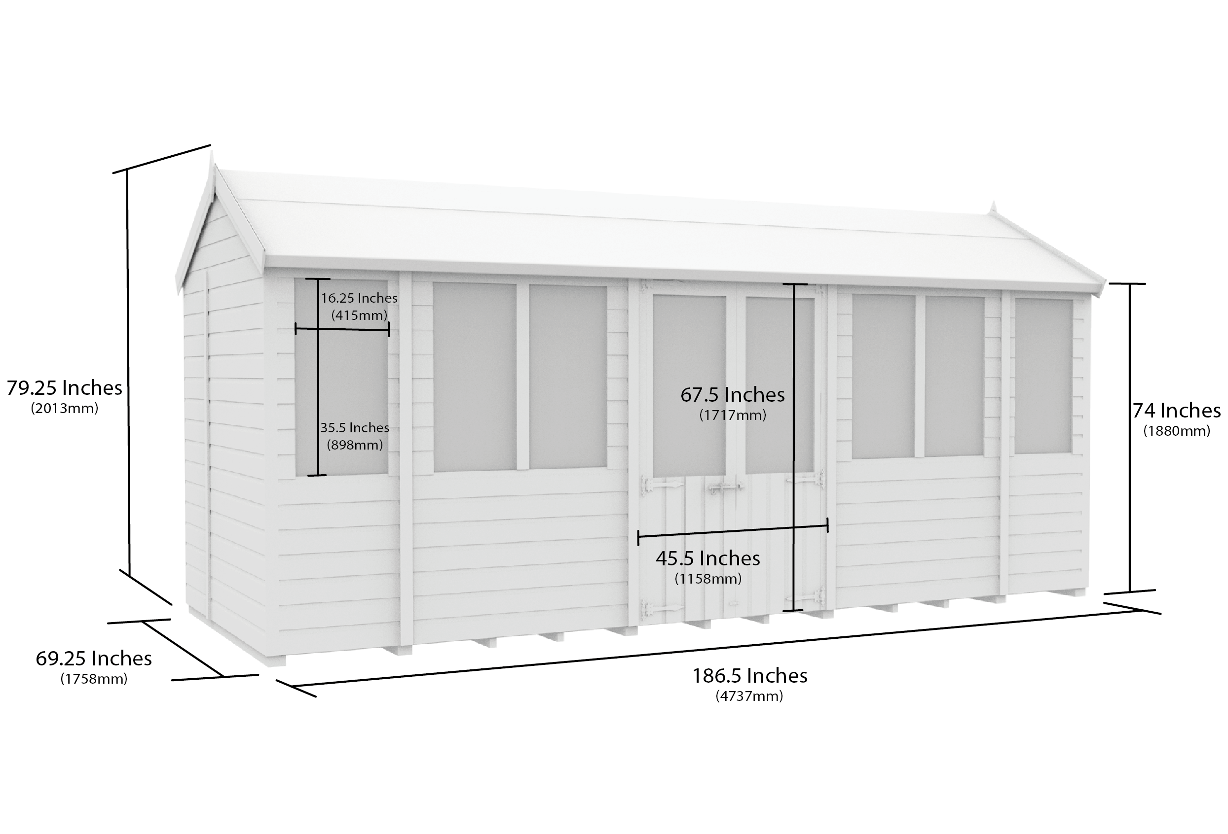 16 x 6 Apex Summer House