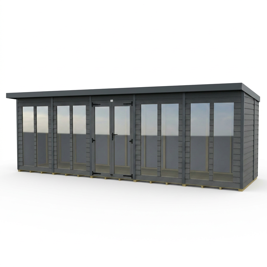 20x5 Composite Pent Full Height Summer House