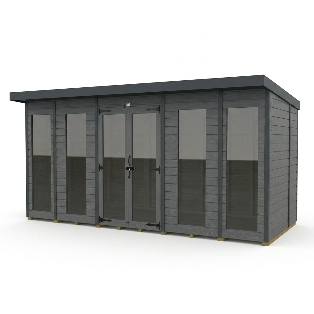 14x8 Composite Pent Full Height Summer House