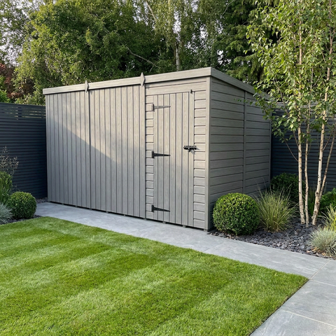 12x10 Pent Composite Shed (Single Door, No Windows)