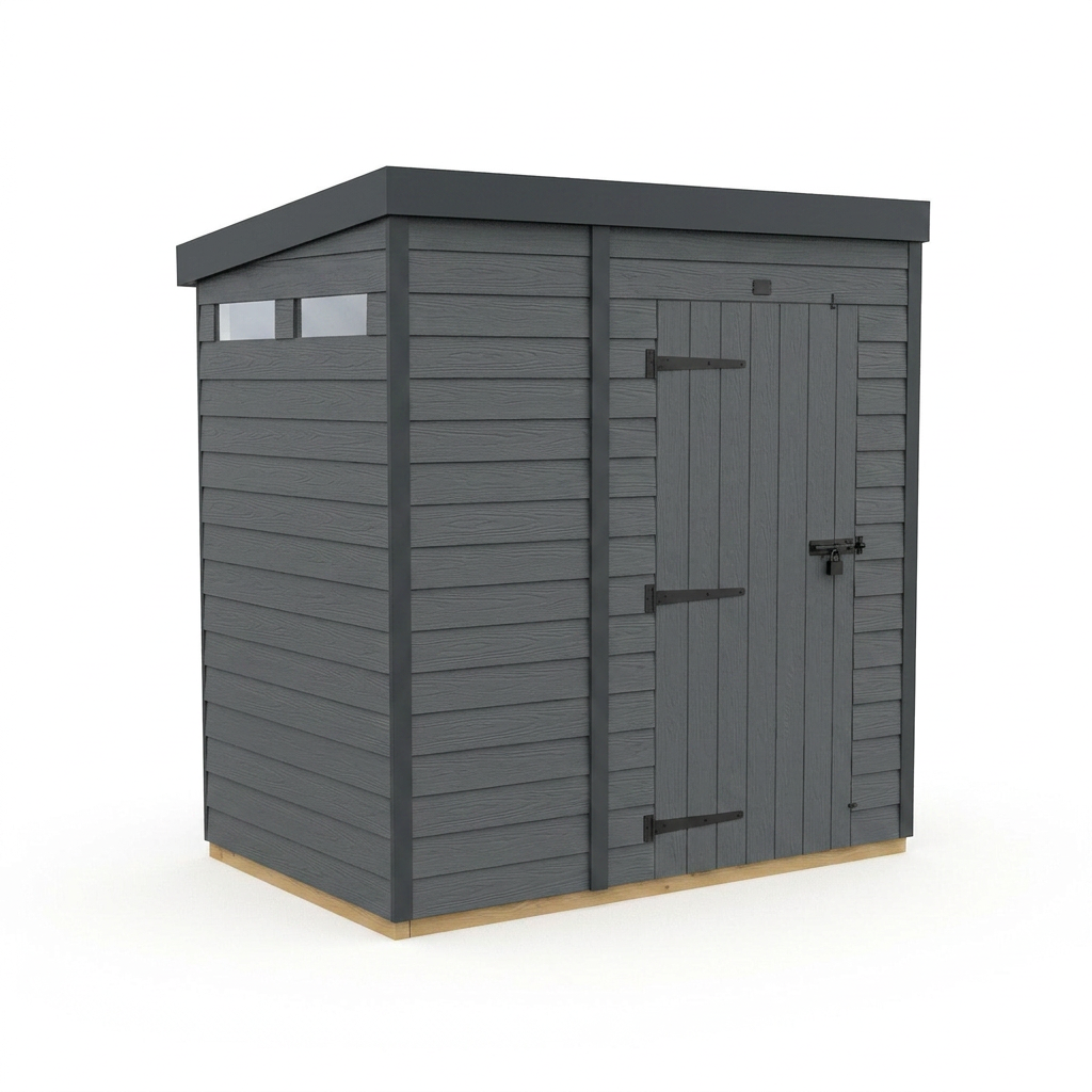7x4 Composite Pent Security Shed