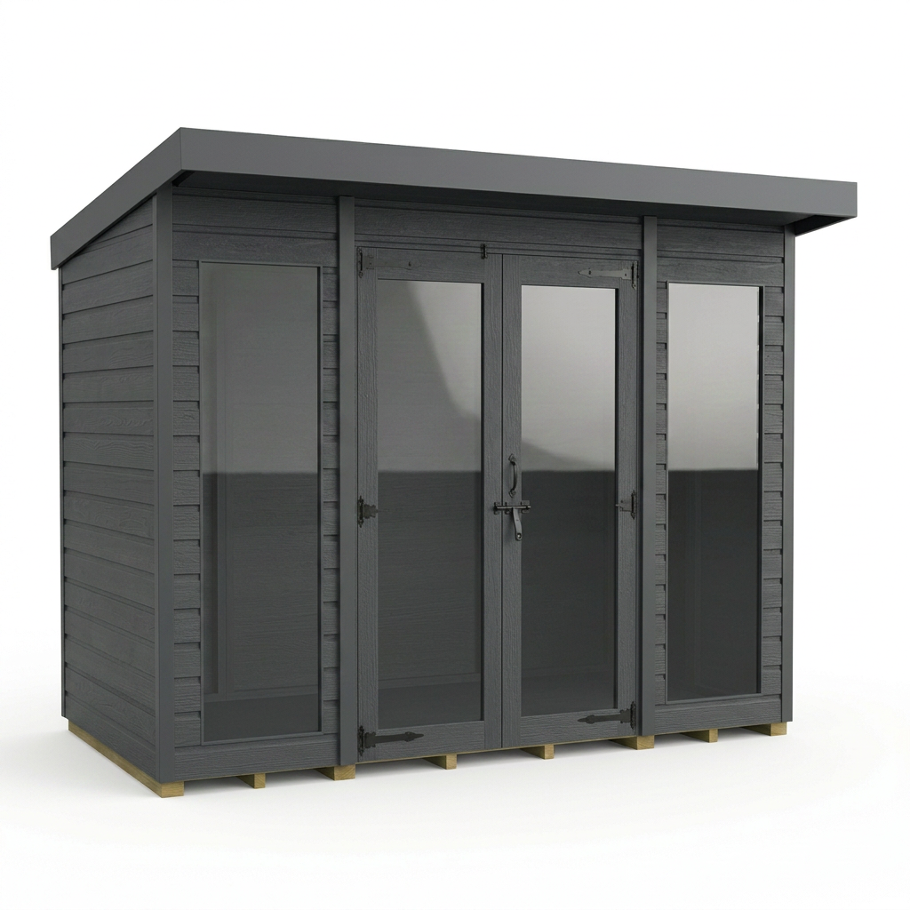 7x4 Composite Pent Full Height Summer House
