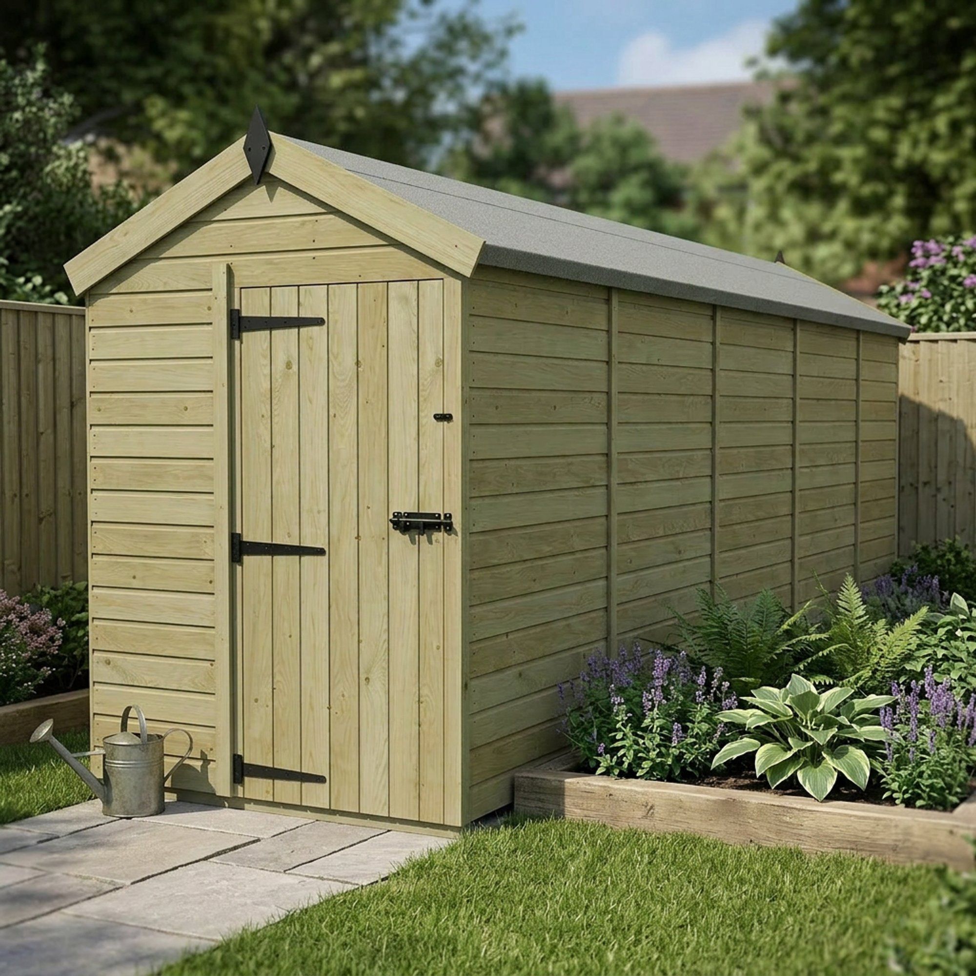 5 x 19 Apex Shed (Single Door, No Windows)