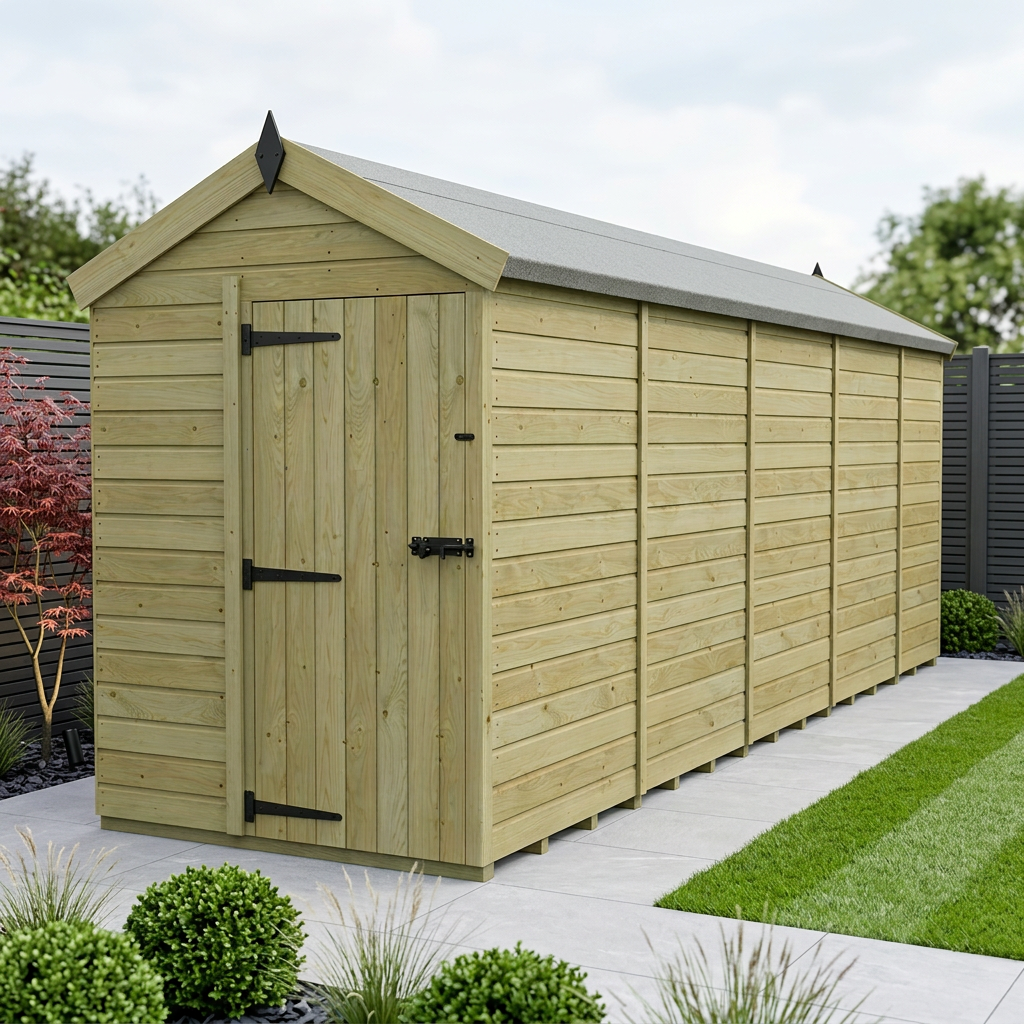 5 x 19 Apex Shed (Single Door, No Windows)