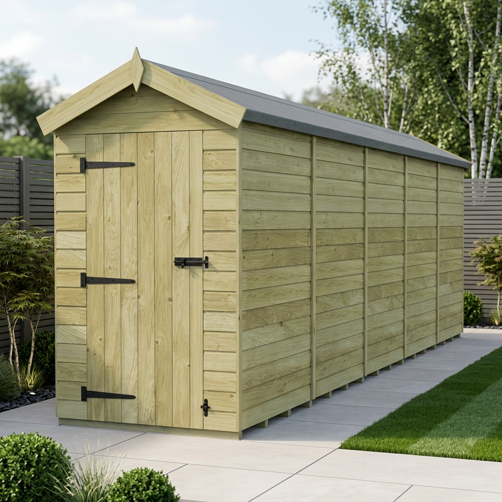 4 x 20 Apex Shed (Single Door, No Windows)