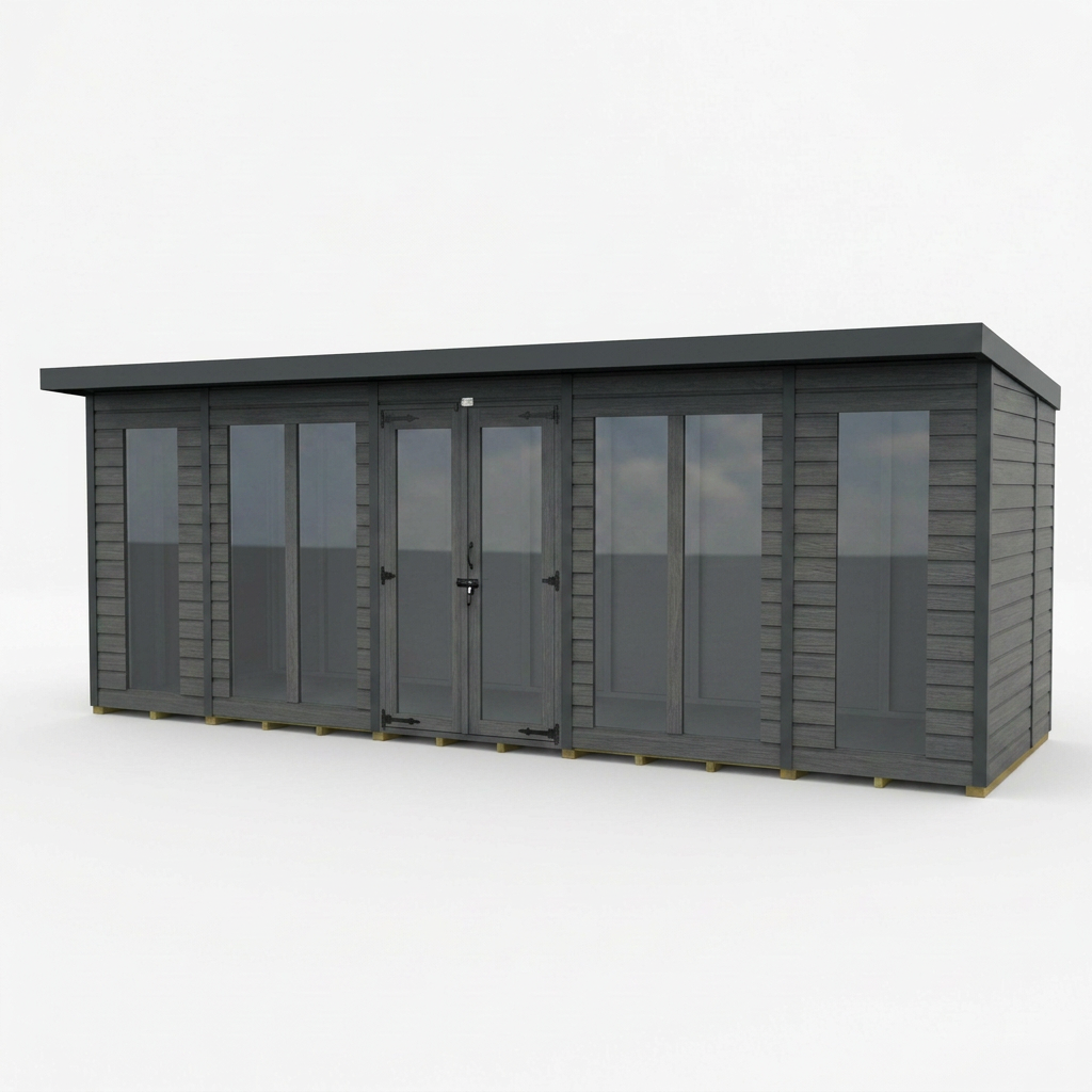 17x6 Composite Pent Full Height Summer House