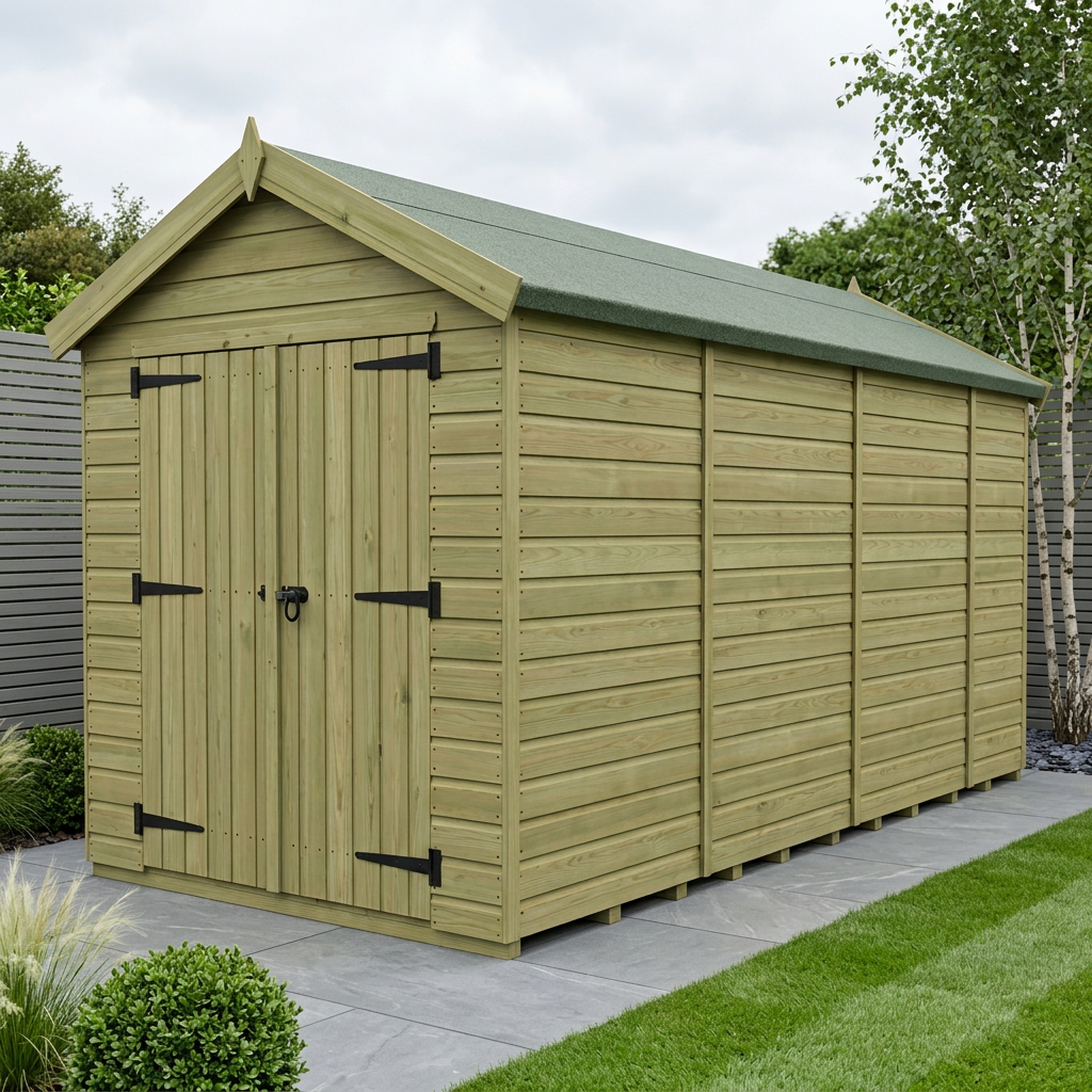 6 x 13 Apex Shed (Double Door, No Windows)