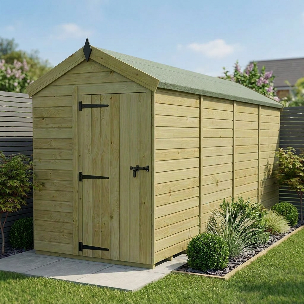 5 x 16 Apex Shed (Single Door, No Windows)
