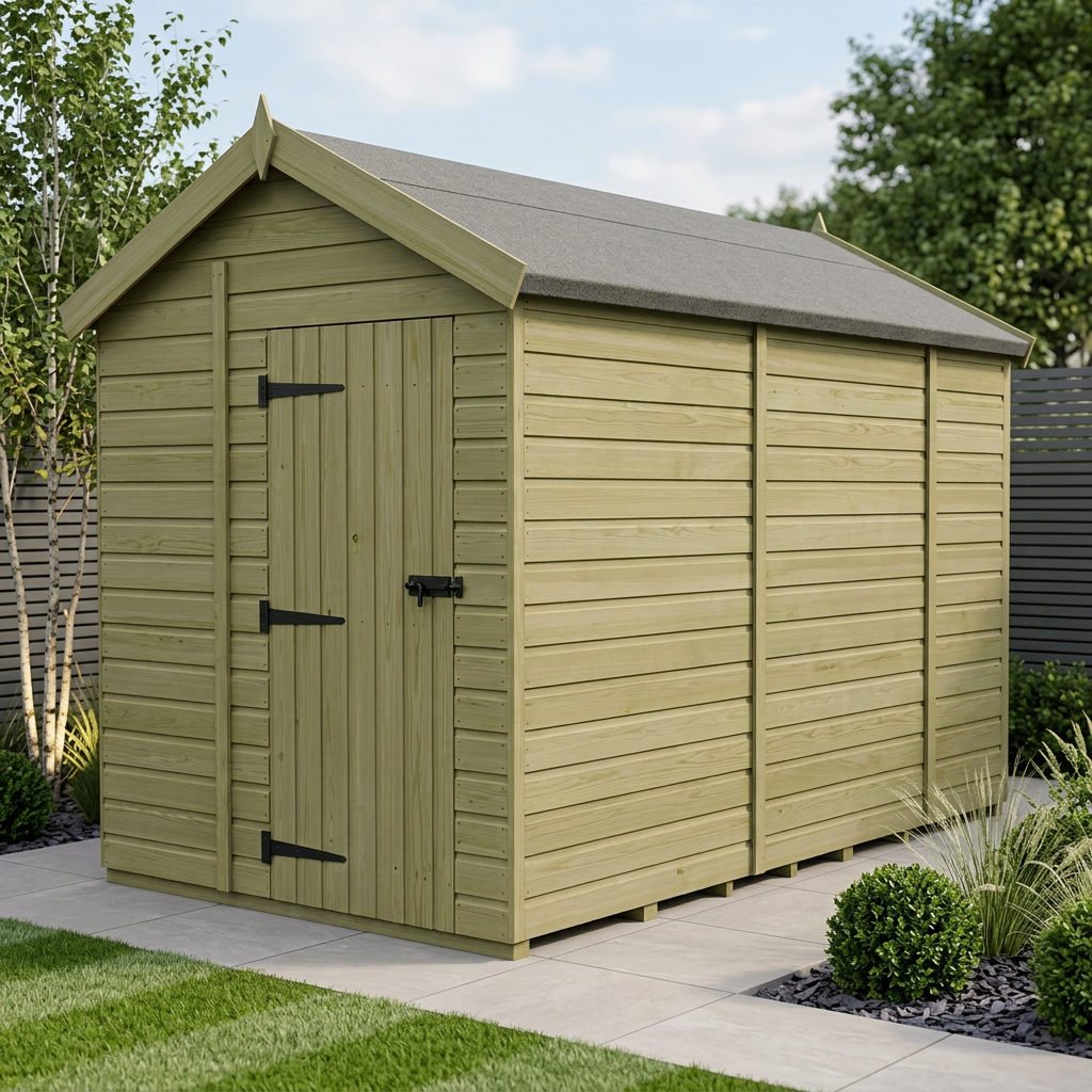 6 x 9 Apex Shed (Double Door, No Windows)
