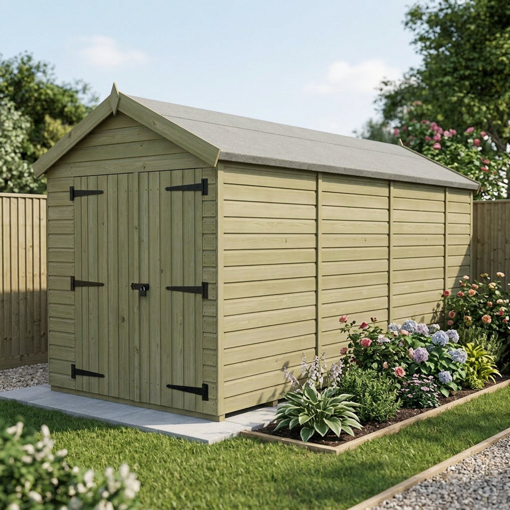 7 x 13 Apex Shed (Double Door, No Windows)