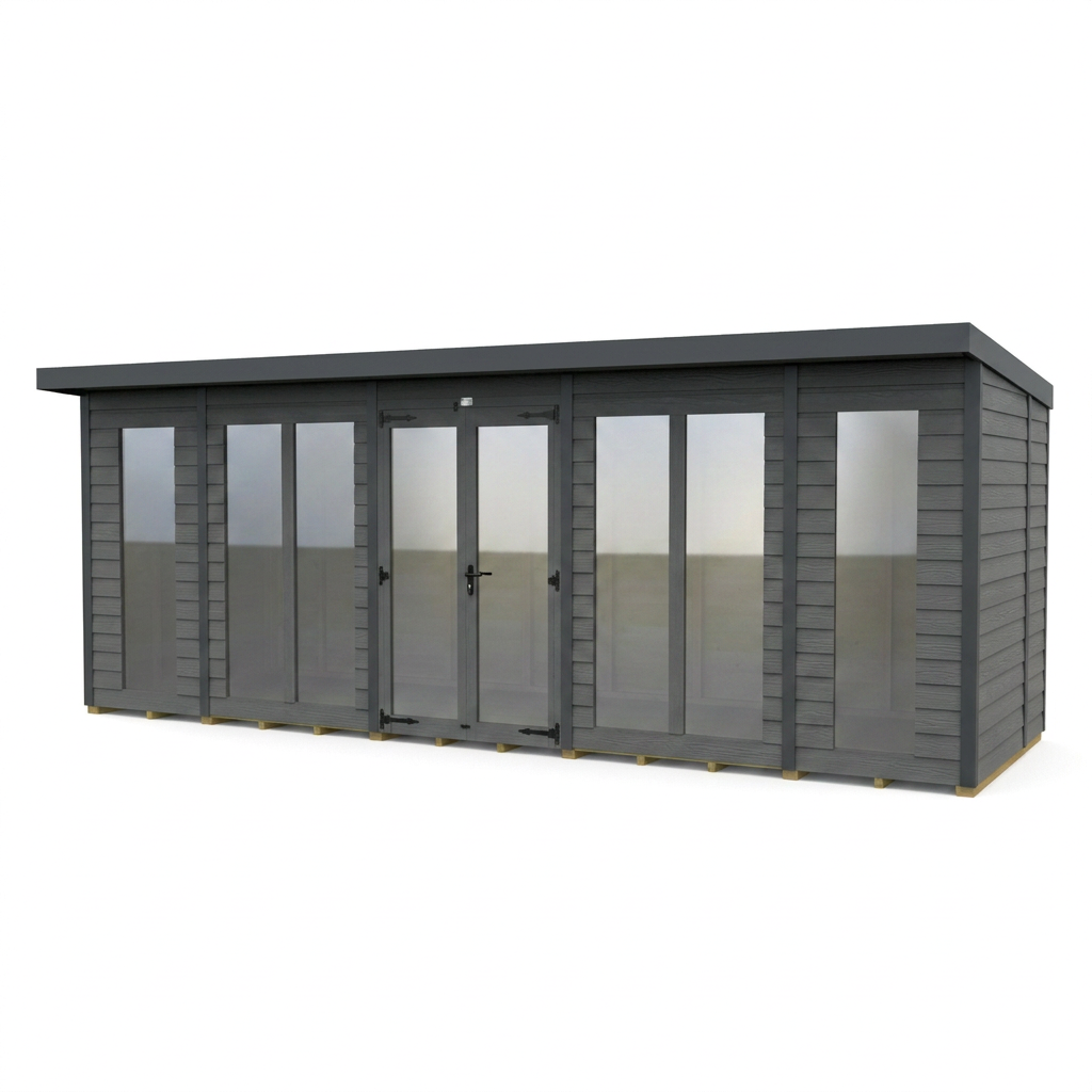 17x8 Composite Pent Full Height Summer House