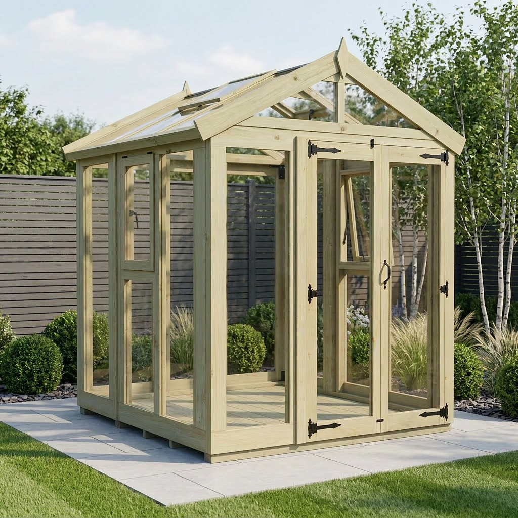 6x6 Glass Greenhouse