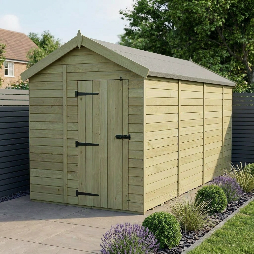 6 x 15 Apex Shed (Single Door, No Windows)